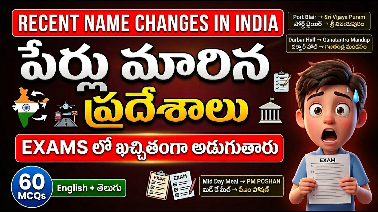 60 Important Renamed Places & Schemes in India | Current Affairs Quiz 2025 | TOP RECENT NAME CHANGES