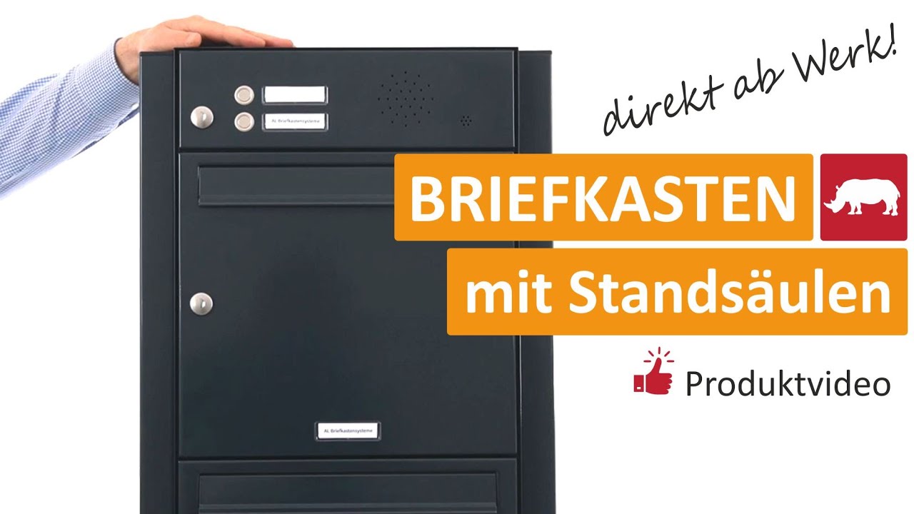 Standbriefkasten in RAL-Farben – Produktvideo von AL Briefkastensysteme