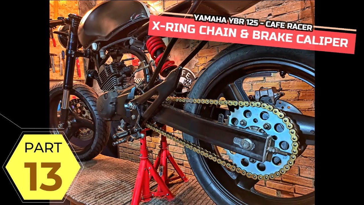 Yamaha YBR 125 - Cafe Racer - Part 13 : X-ring chain & brake caliper rebuild