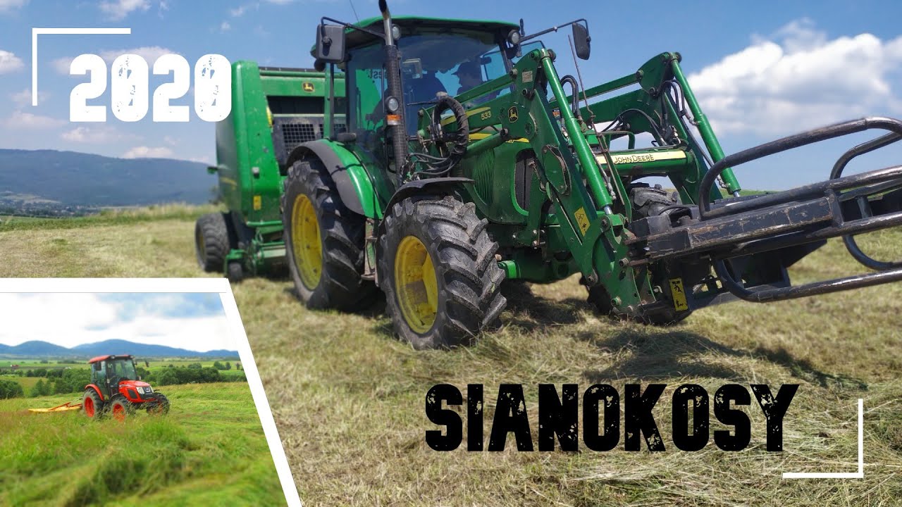 Jedyny taki zestaw w Polsce?!✰Kioti rx7320&Banrol Z-041✰Sianokosy 2020 John Deere 5820 Kioti dk 551c