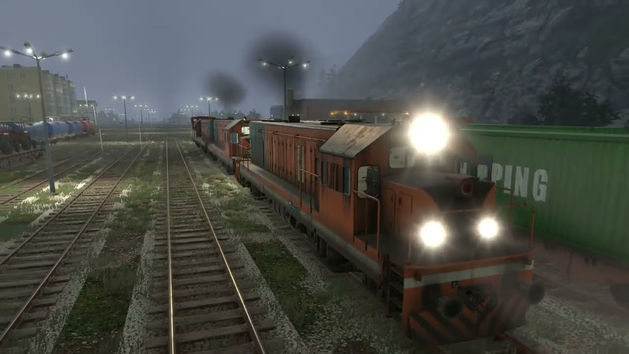 Attaching Caboose to Back of train. Shunting Action Derail Valley