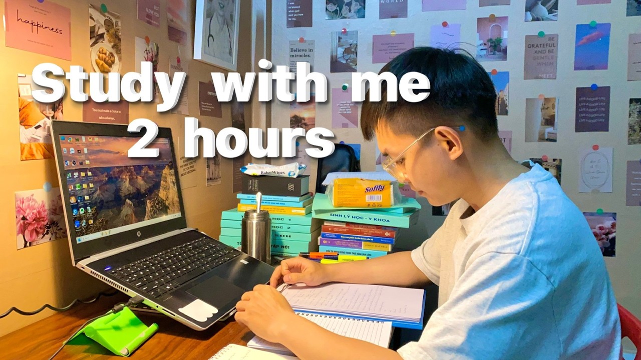 Study with me live pomodoro | 2 hours | Calm music, rain sound