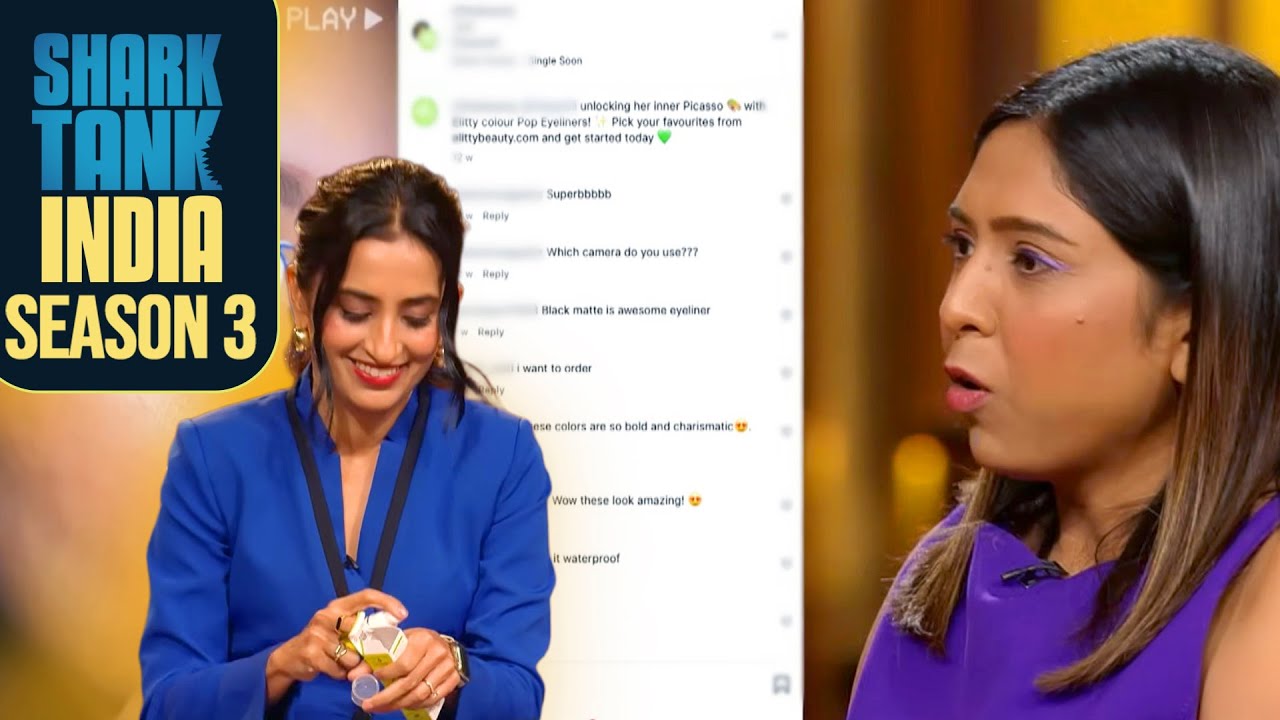 हर एक vibrant color में eyeliners available हैं | Shark Tank India S3 | Female Entrepreneurs