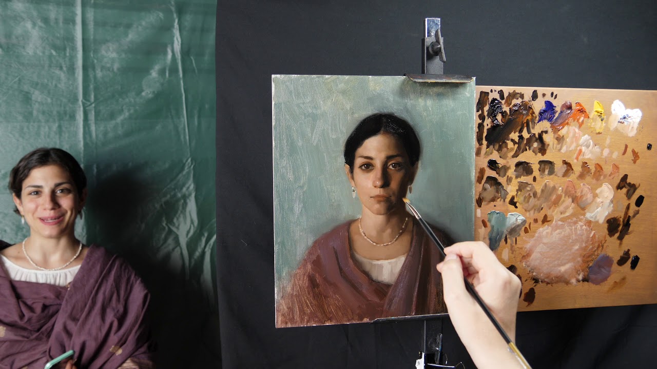 Fayum Inspired Portrait In Oil. Cornelia Hernes