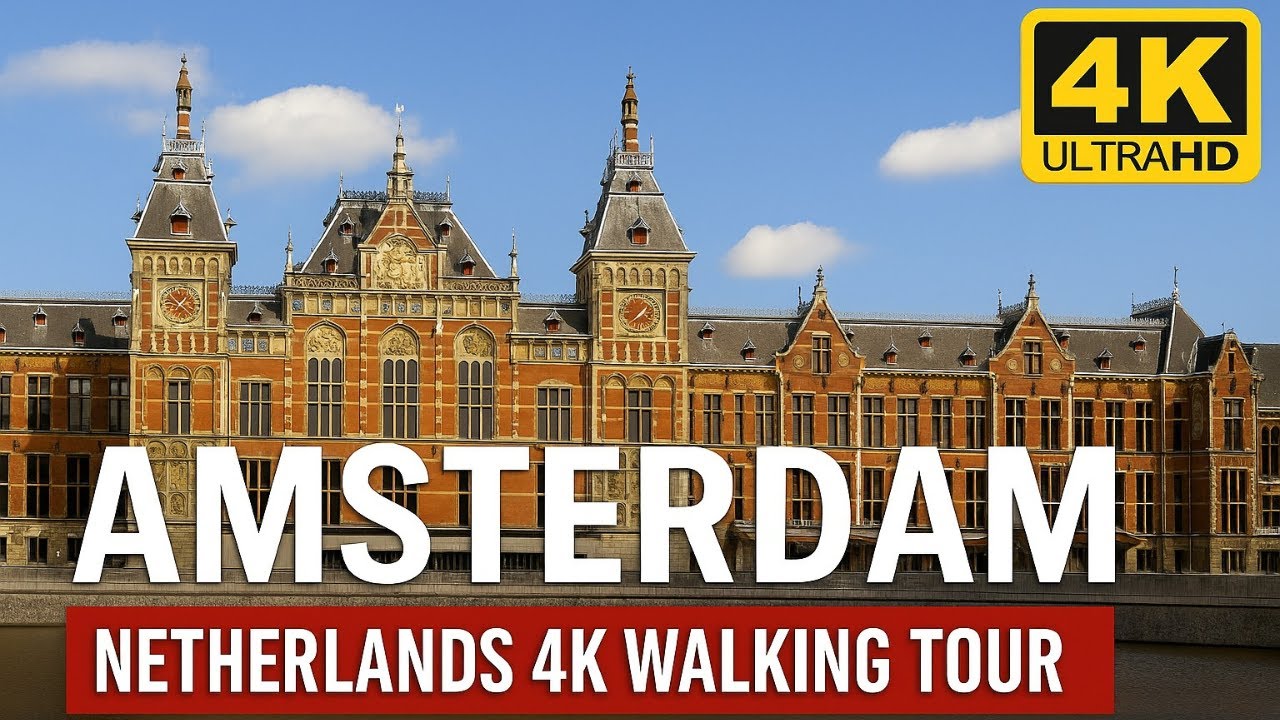 Amsterdam Walking Tour 🇳🇱 | Dam Square, Begijnhof & Canals in 4K UHD [No Talking]