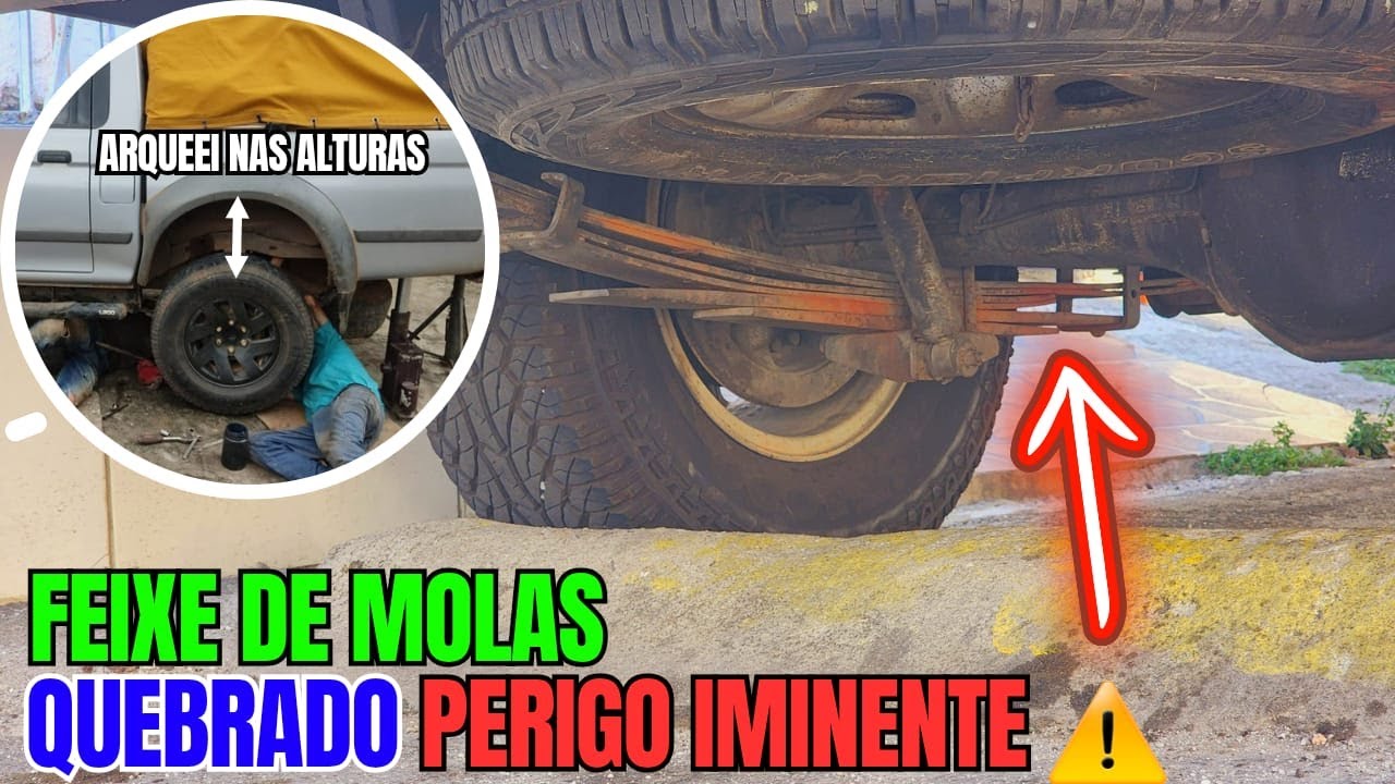 MOLA QUEBRADA E CANSADA ( UM PERIGO) MANUTENÇAO FEIXE DE MOLAS barra de torção na #l200