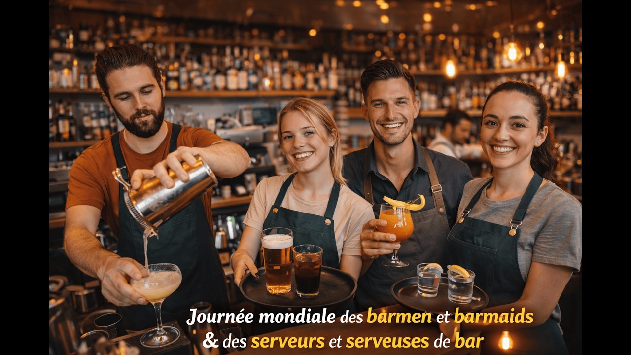 Vidéo n° 177 * Date : 24 février * Journées des : barmen et barmaids / serveurs et serveuses de bar