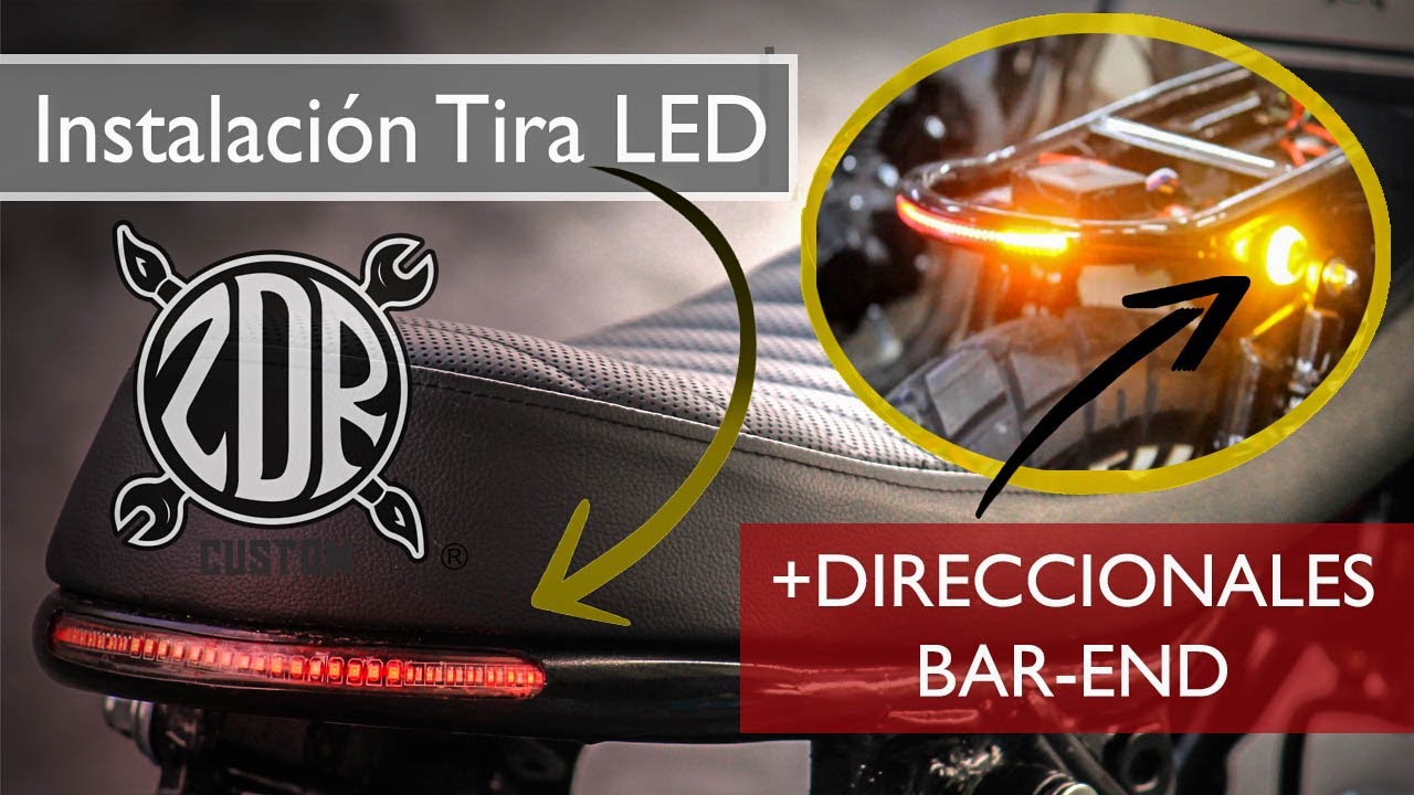 ✅⚠️Instalación Tira LED Café Racer | +Direccionales BAR-END | Tips y Recomendaciones por ZDR