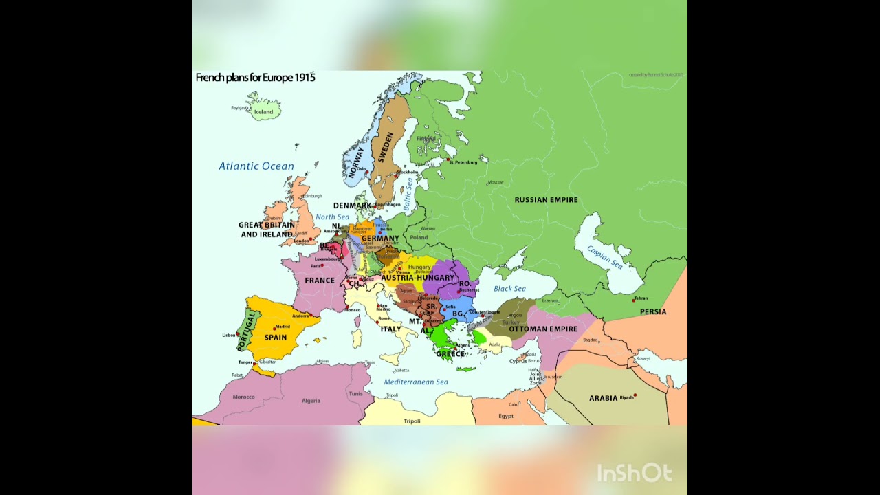 French plans for Europe after WW1 (in 1915)! 