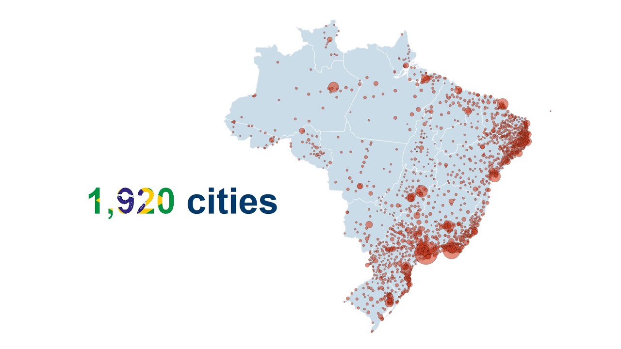 CityQuiz.io - Naming 1920 cities in Brazil (1 minute Time-lapse)