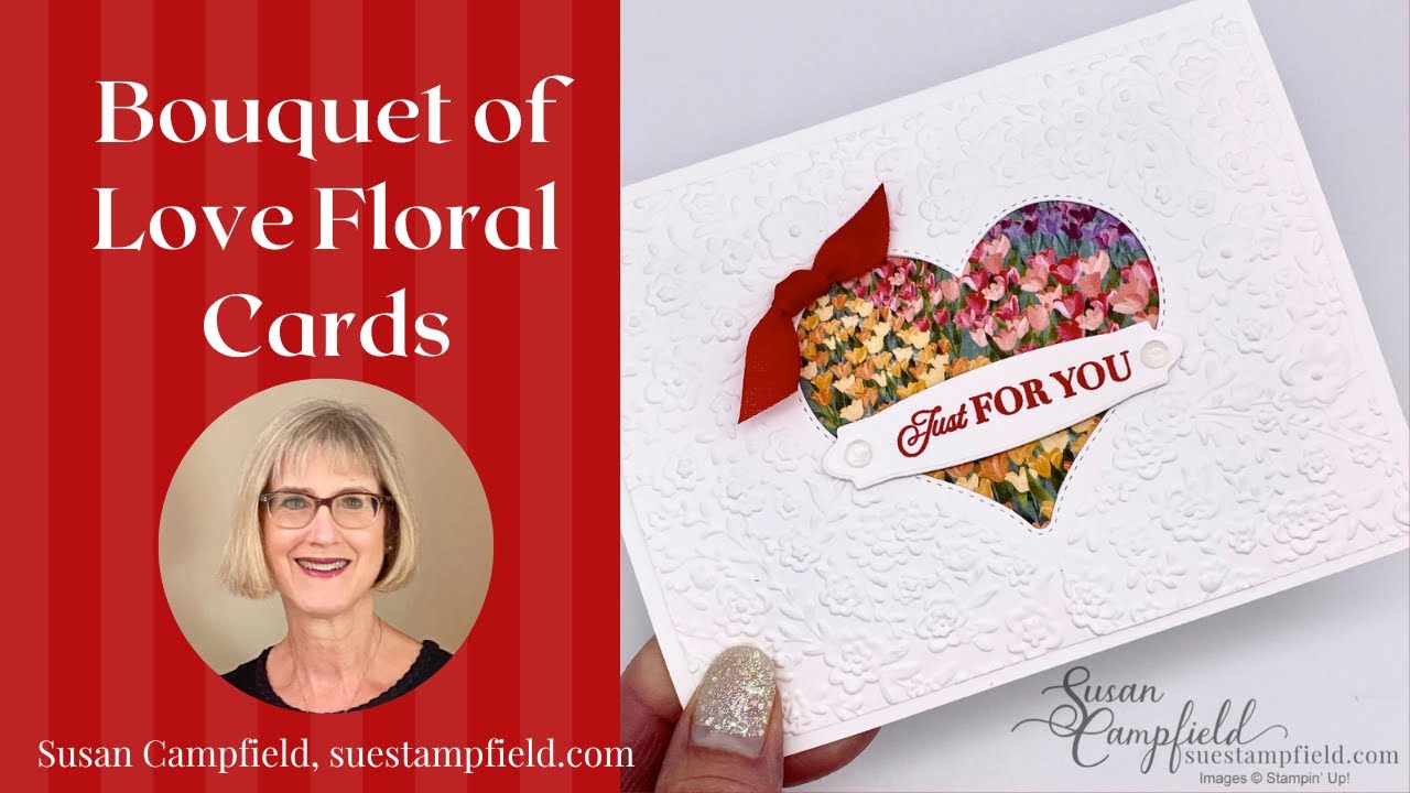 Floral Heart Cards with the Bouquet of Love