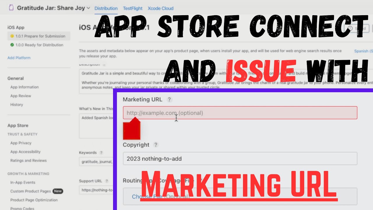 Fixing App Store Connect Localization Error (Marketing URL Required Bug) &ndash; iOS App Update