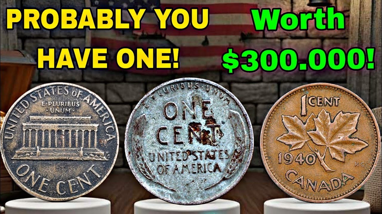 these 4 Old Bad Condition Pennies Are Worth Over $300,000! RARE 1943 Steel Pennie & Canada, Memorial