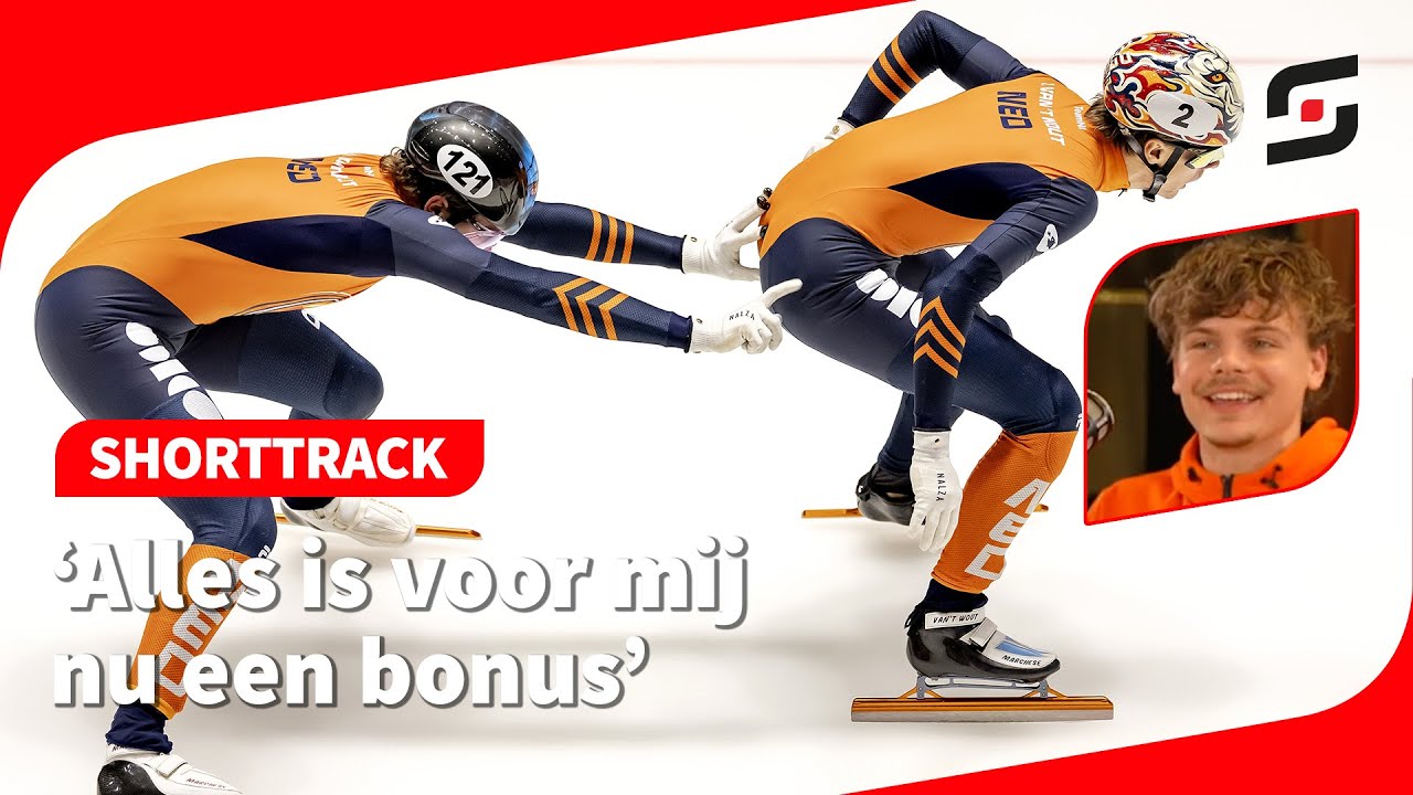 Openhartige shorttrackbroers: 'Nog zo'n sprong en hij heeft zeker goud'