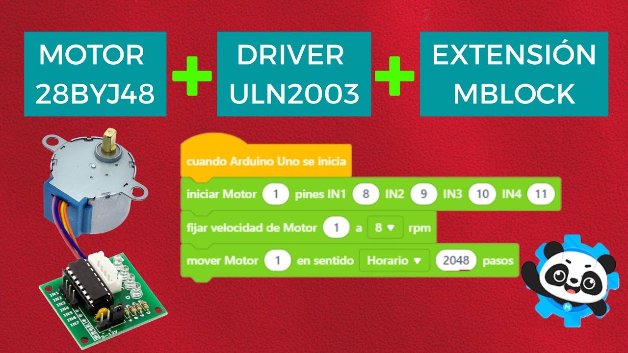 Como utilizar el driver ULN2003  y Motor  28BYJ-48 - Crea tu robot