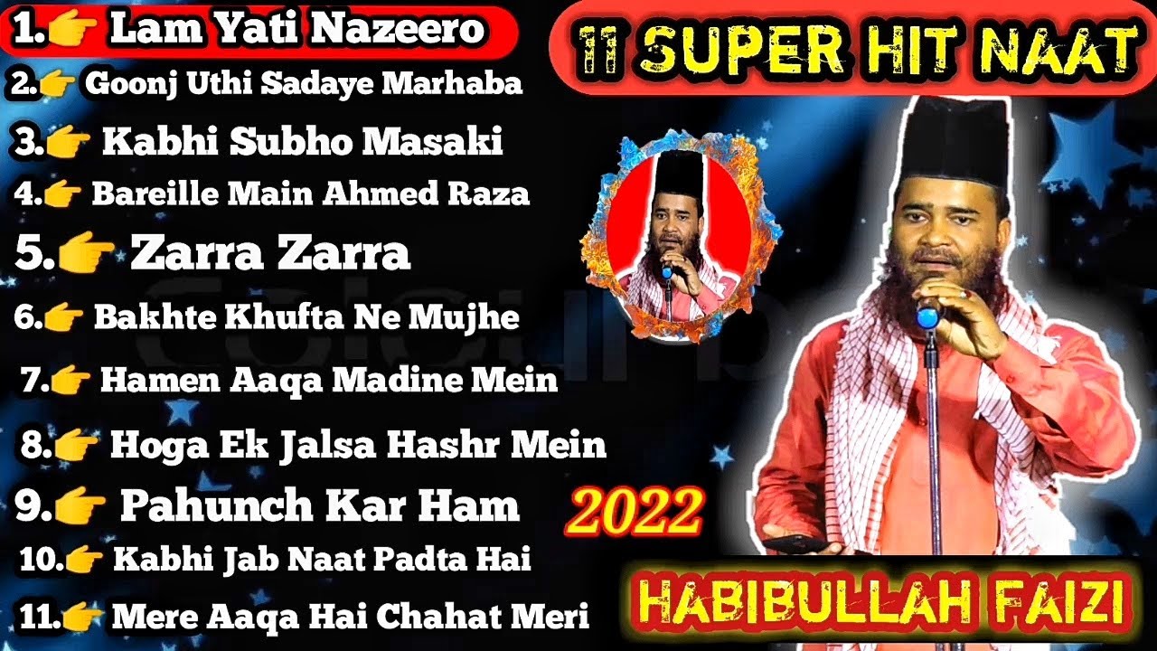 Habibullah Faizi Top 11 Naat  ||Mp3 Naat || Shahjahan Network