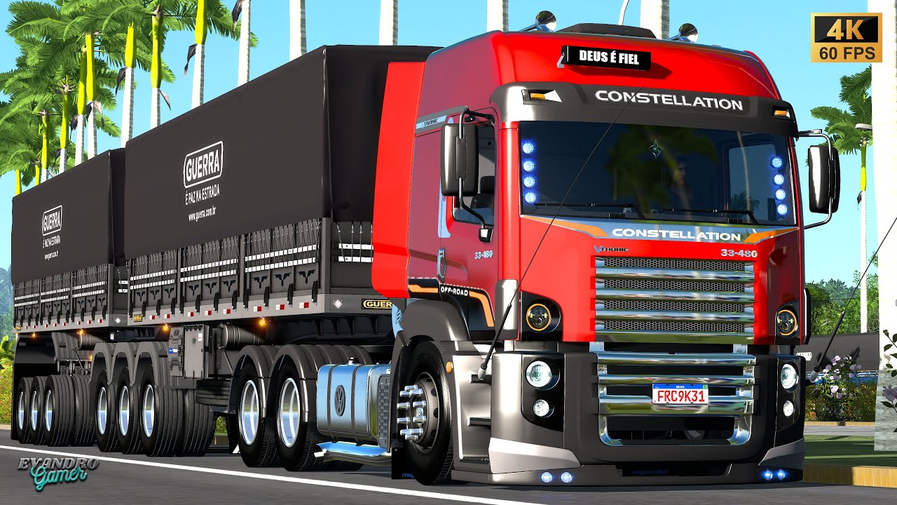 Pressão Bob Constellation Vtronic 33-480 (49 t) Dest-Embu das Artes Bitrem Guerra Ets2 V1.57