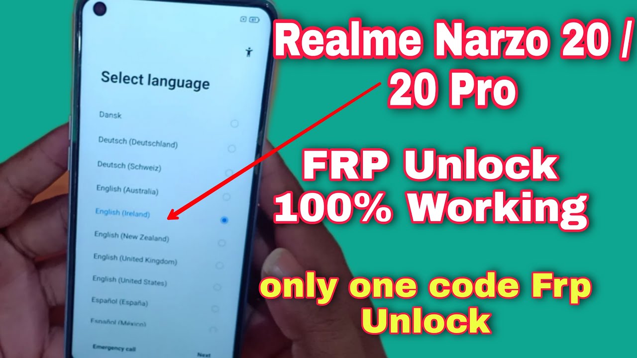 Realme Narzo 20 Pro (RMX2161) Hard Reset | Password/Pattern Lock Remove | FRP Bypass 100% Free