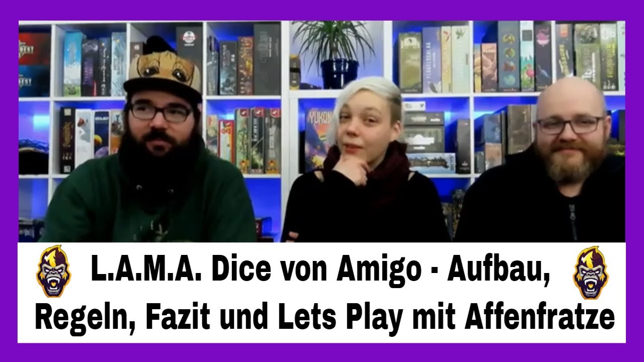 L.A.M.A. Dice von Amigo - Aufbau, Regeln, Fazit und Lets Play mit Affenfratze