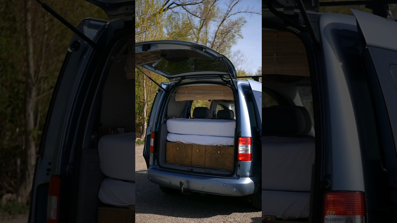 Minicamper Ausbau / VW Caddy - vom Alltagsauto zum Camper in wenigen Sekunden #camping #conversion
