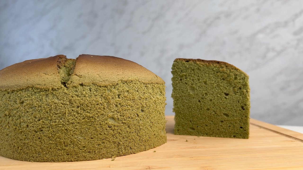日本宇治抹茶戚風蛋糕｜綠茶蛋糕｜How to make Green tea chiffon cake,Matcha Cake簡易版｜LITTLE WORLD CAKERY｜CHEF WORLD