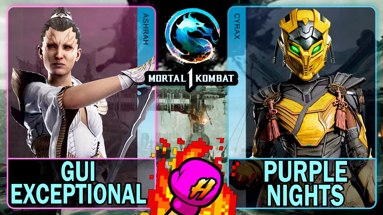 MK1 Gui Exceptional (ASHRAH) VS Purple Nights (CYRAX)🥊Mortal Kombat 1🥊4K 60ᶠᵖˢ