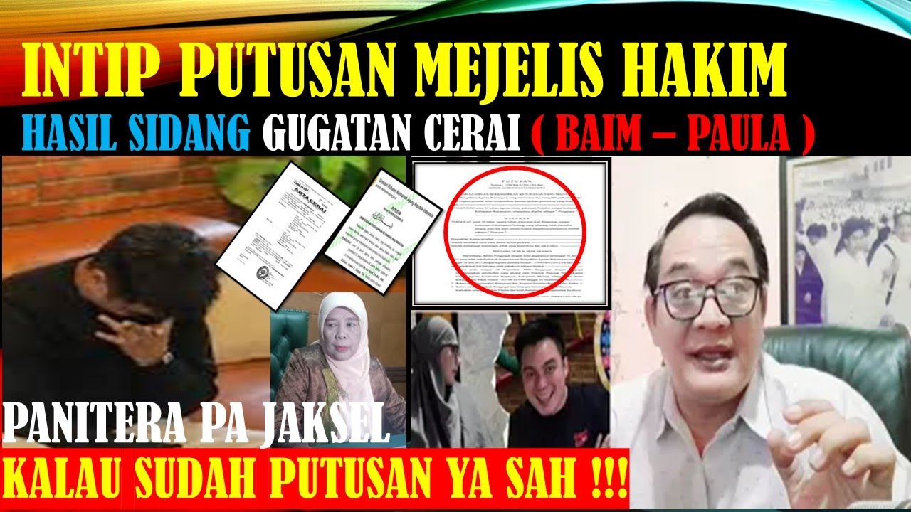 🔴INTIP DULU PUTUSAN HAKIM❗❗❗ GUGATAN CERAI BAIM WONG - PAULA VERHOEVEN❗❗❗ RENCANA SIDANG 20-11-2024❗