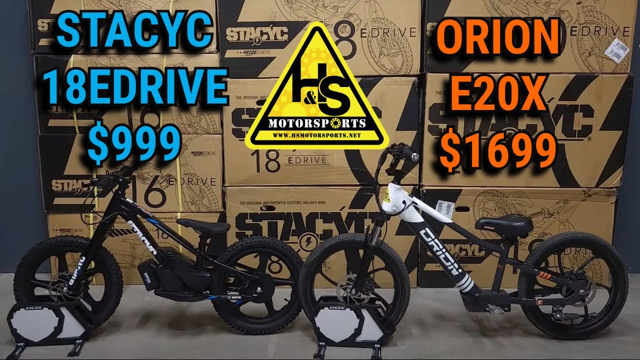 STACYC 18EDRIVE VS ORION E20X IN DEPTH REVIEW. WEIGHT, SPEED, RIDER TEST FIT, & MORE!