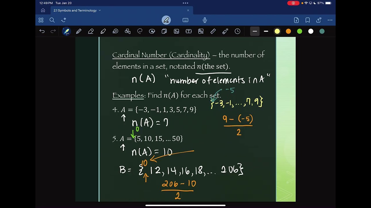 2.1 Symbols and Terminology (part 2)