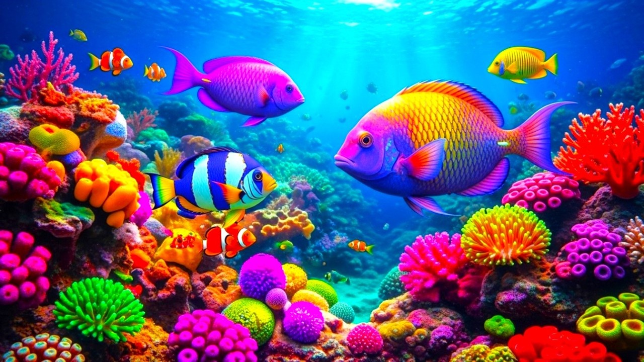 The Best 4K Aquarium - Dive Into The Mesmerizing Underwater Realm, Sea Jellyfish, Coral Reefs. #7