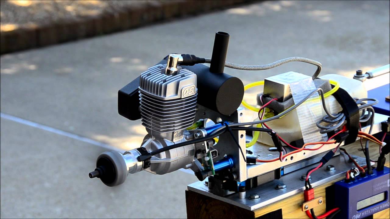 O.S. GT33 Gasoline Engine -- PC Controlled Thrust Test