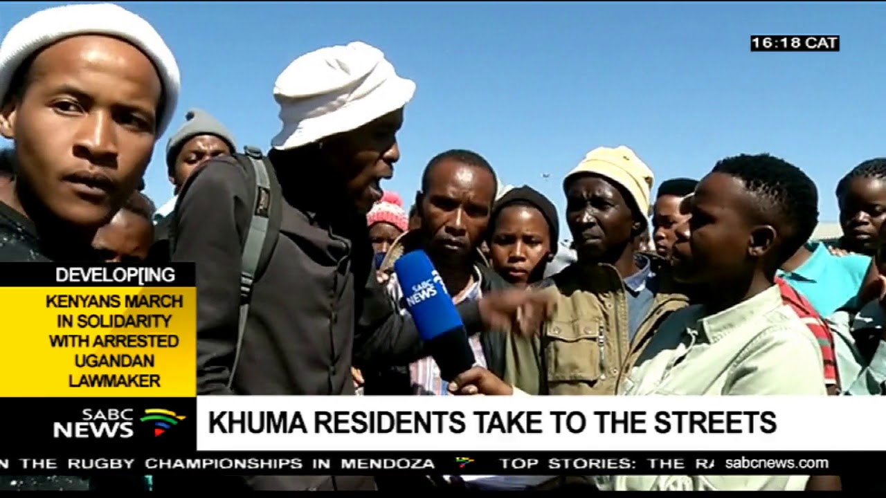 Khuma residents protest against the Basotho nationals