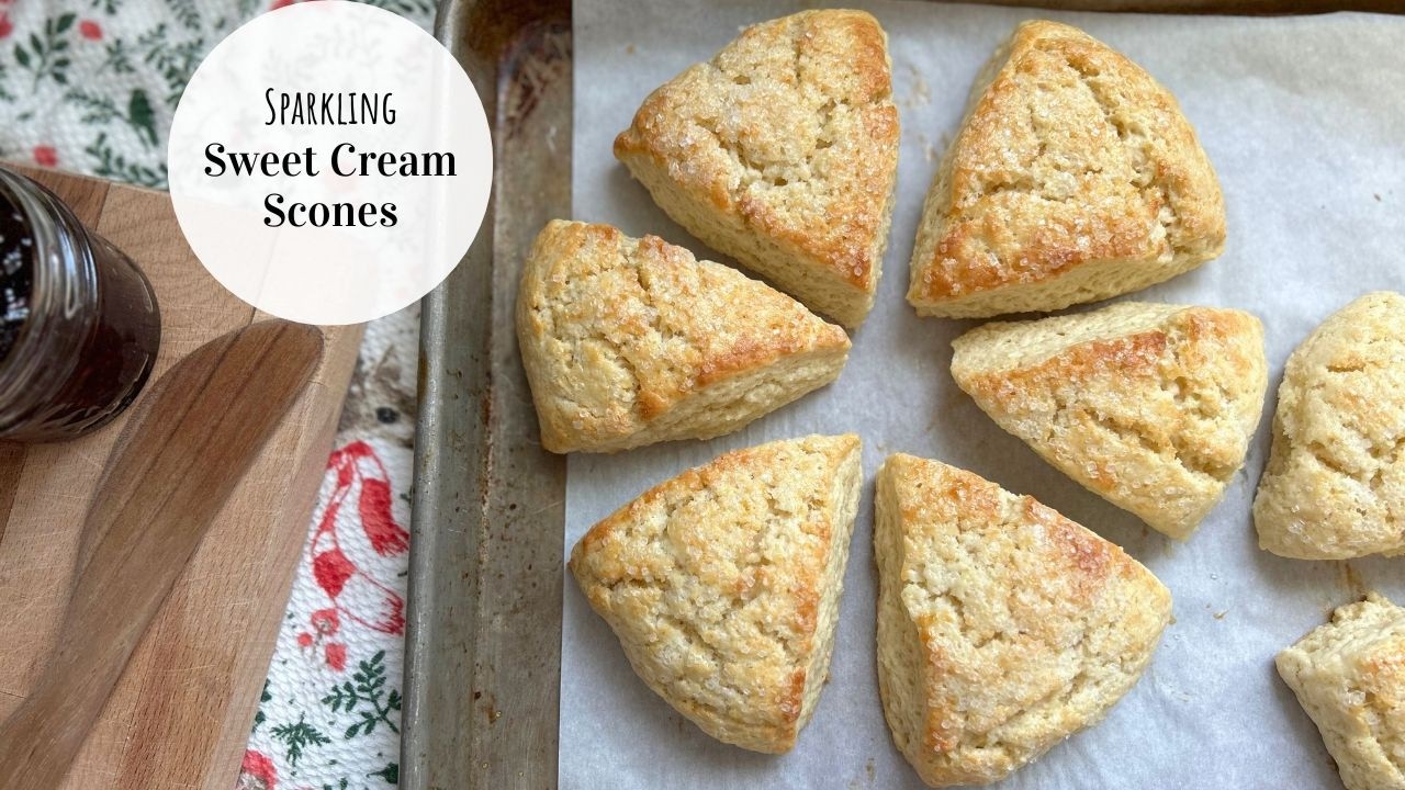 Sparkling Sweet Cream Scones | English Cream Scones Recipe | Delicious Brunch Recipes