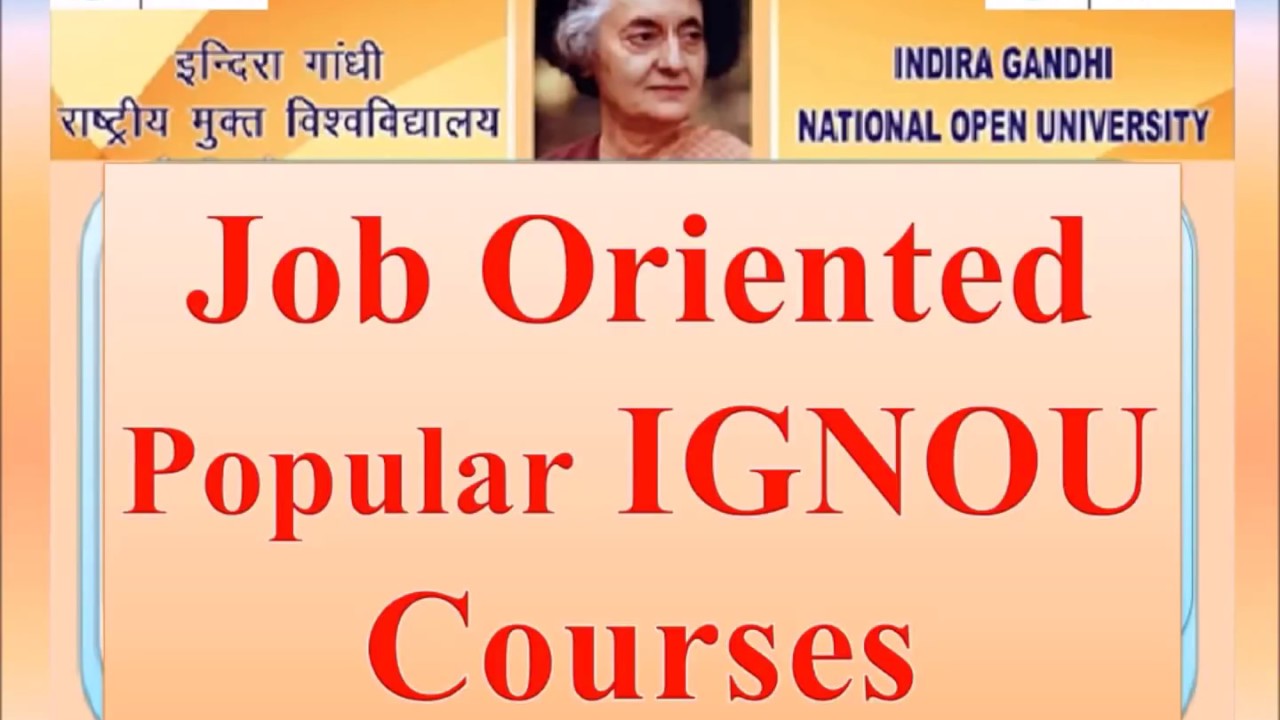 JOB ORIENTED IGNOU COURSES