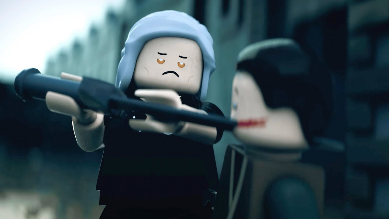 LEGO The Witcher / Blaviken Market Fight Scene (Geralt Butchers Renfri's Gang)