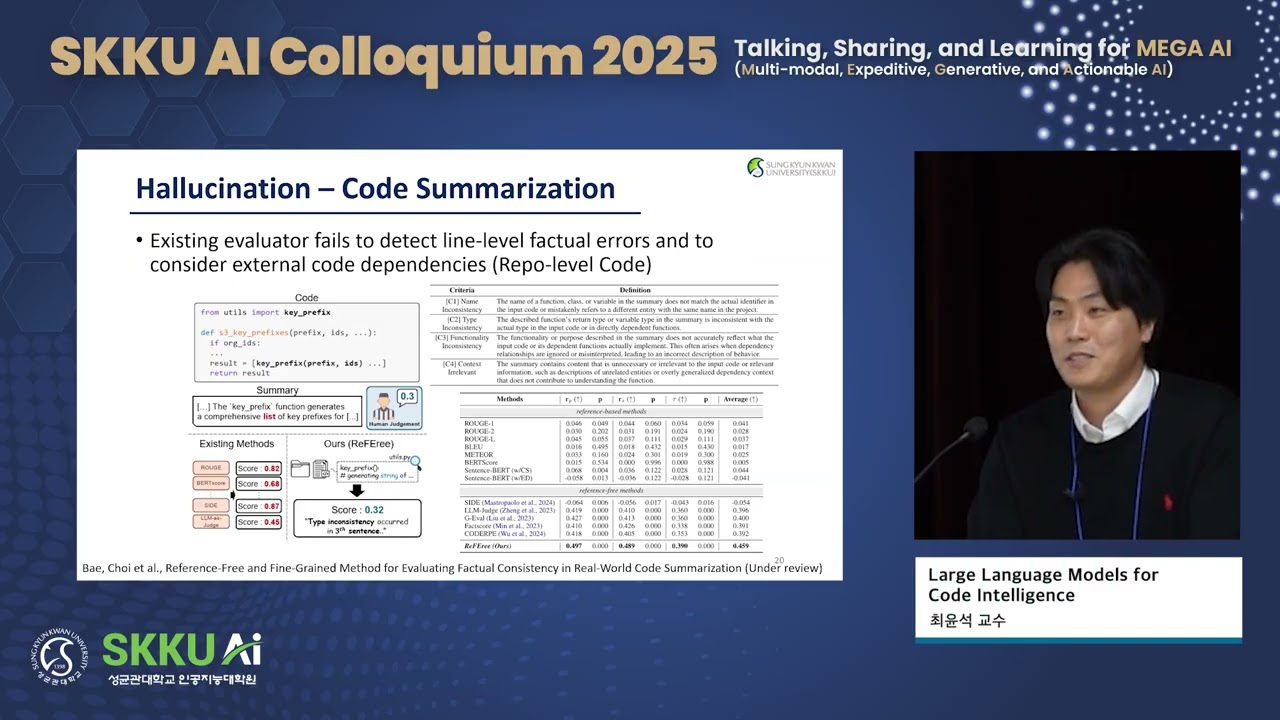 [SKKU AI Colloquium 2025] 최윤석 교수-Large Language Models for Code Intelligence