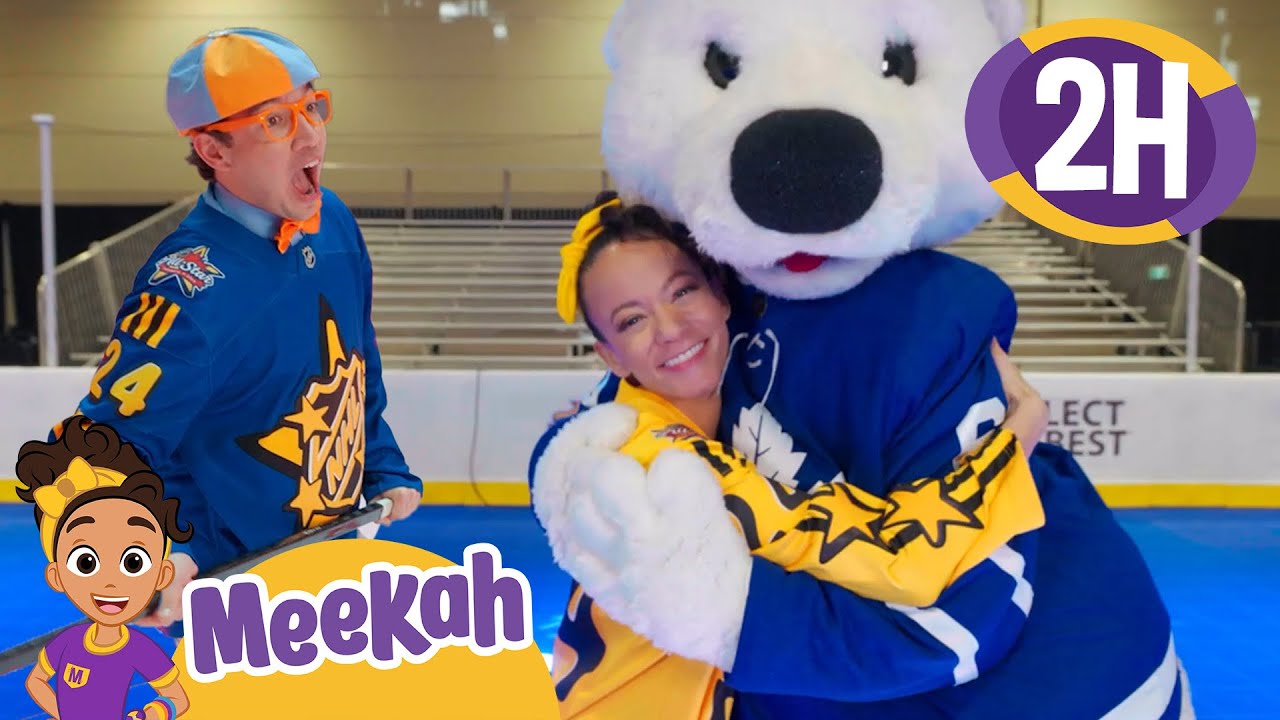 Hockey Fun! Blippi & Meekah Train with NHL Mascots! | Blippi & Meekah | Kids TV Shows