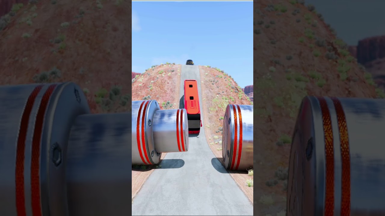 ColorFull Buses & bollard BeamNG.Drive