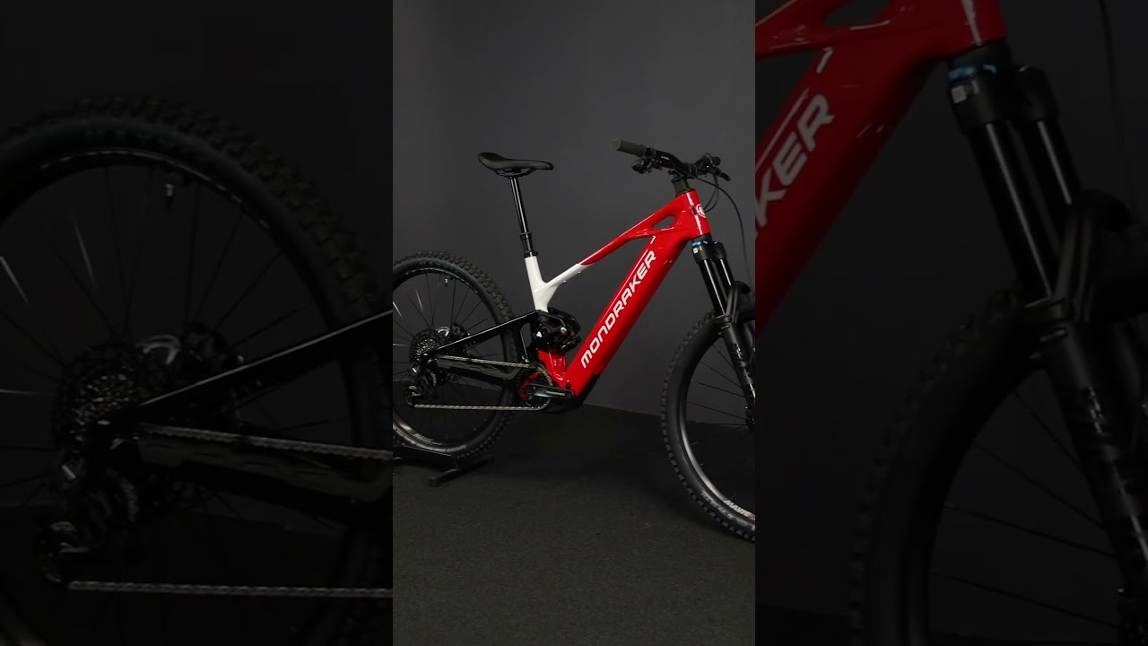 The Mondraker Crafty - full-power e-MTB performance finished in a head-turning Chilli red.