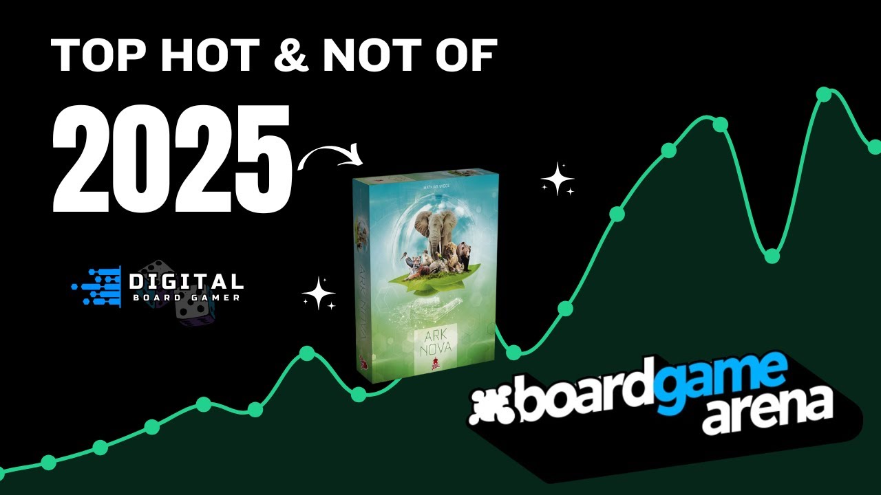 Самые популярные и не очень популярные игры 2025 года на Board Game Arena