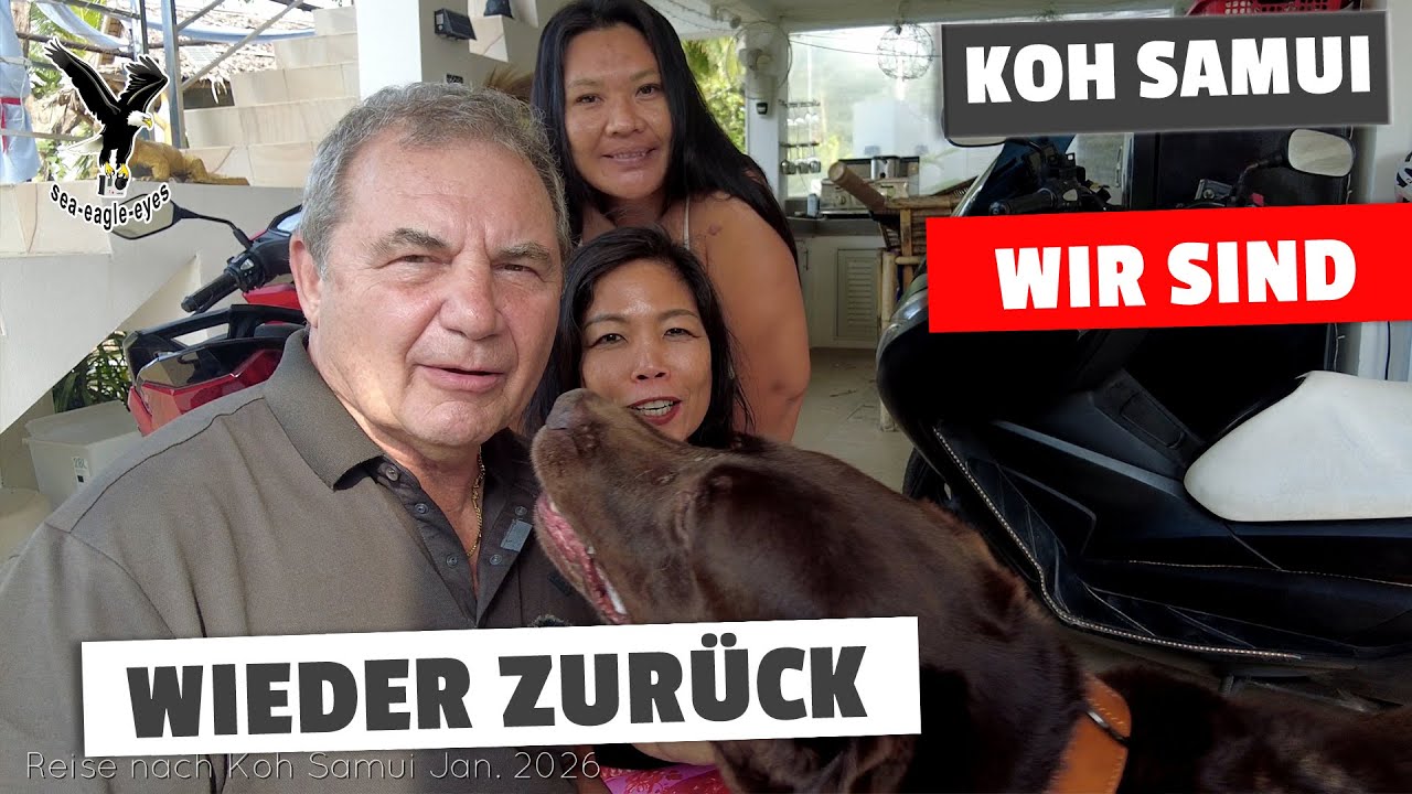 Jam freut sich, das wir wieder zurück sind auf Koh Samui