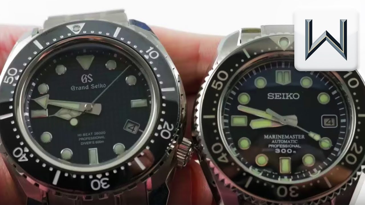 Grand Seiko vs Seiko Dive Watches! Hi-Beat 36000 SBGH257 vs. Seiko Marine Master Pro SBDX017