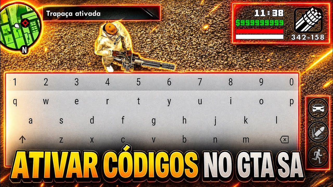 Como Fazer Códigos No Gta San Andreas ANDROID (SEM MOD)