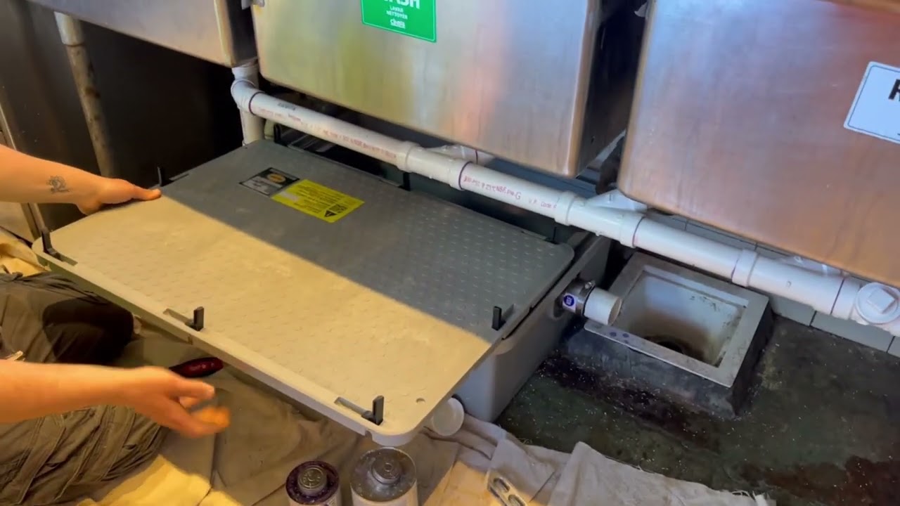 Under the Sink Grease Interceptor Install