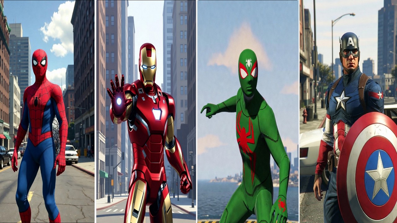 SUPERHERO MEGA BATTLE #35: SPIDER-MAN vs IRONMAN vs GREEN vs CAPTAIN AMERICA -Marvel & DC Epic Fight