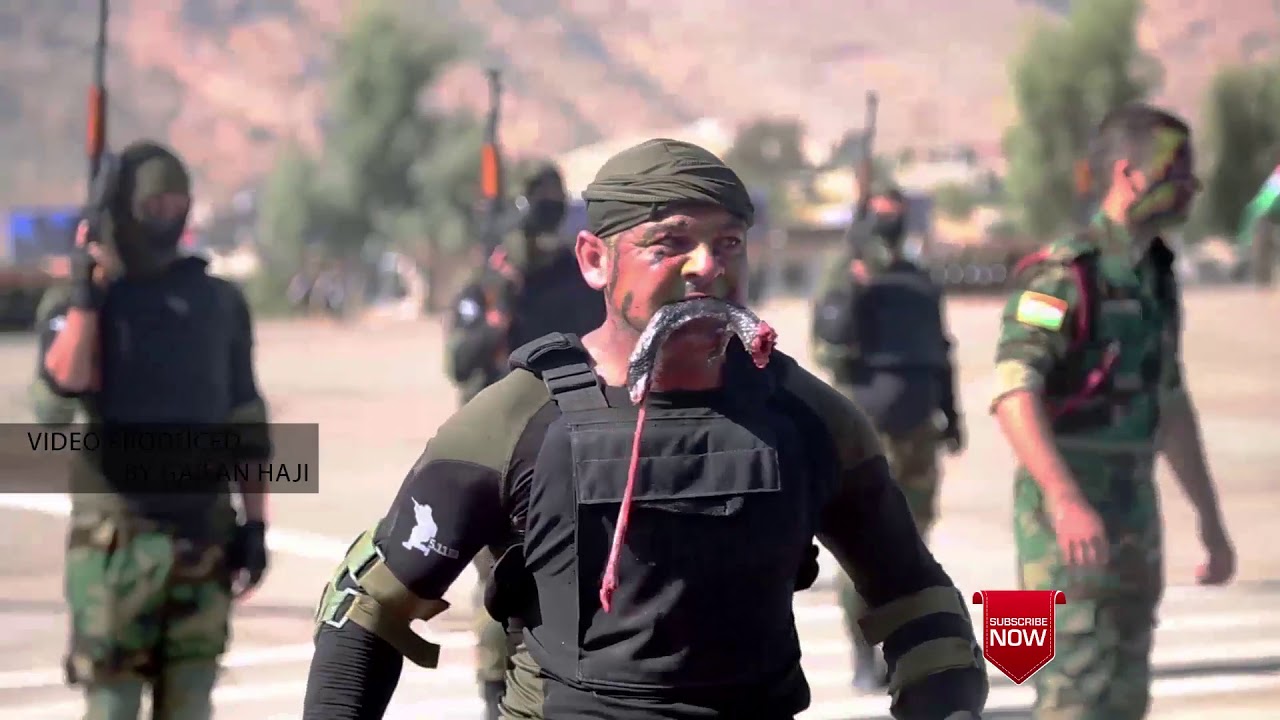 Peshmerga Fighters The TOUGHEST Military Training/ Kurdistan نمایشێكی زۆر به&zwnj;هێزی پێشمه&zwnj;رگه&zwnj;