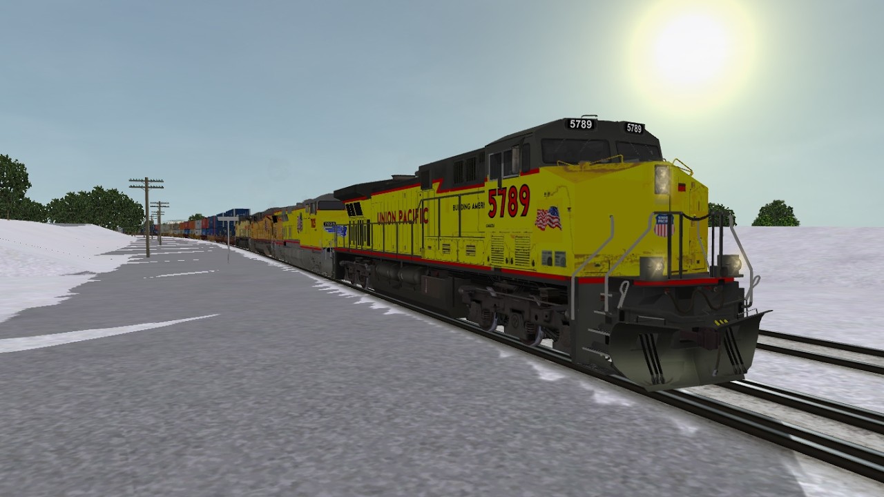 ORTS: Fast UP C44ACM #5789 New Paint Nose Flag WB ZG2BR-24 At Low Moor, IA