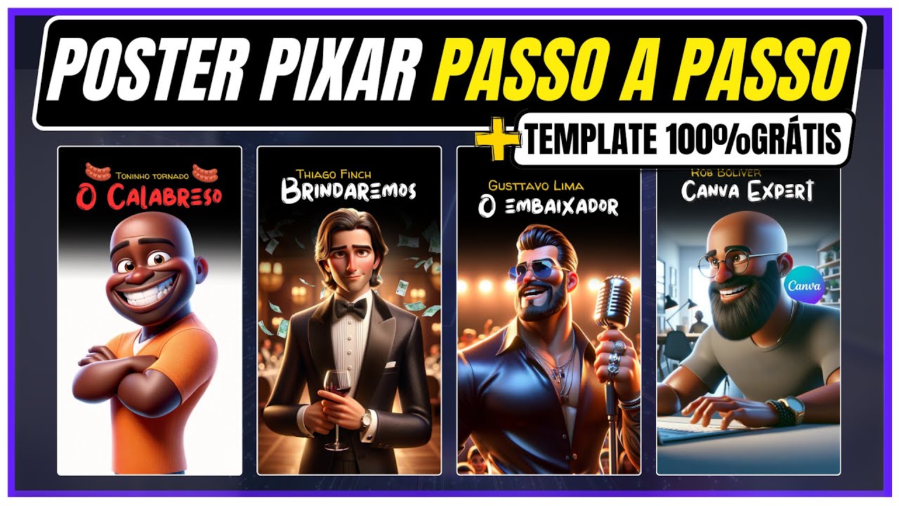 🔥 TREND PIXAR PASSO A PASSO - como fazer poster da Pixar com com I.A