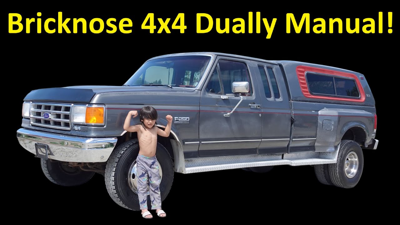 🔥88 Ford F-250 4x4 SuperCab Dually ~ Bricknose Classic  Manual 5 Speed ~ 92K Miles ~ One Owner Gem!