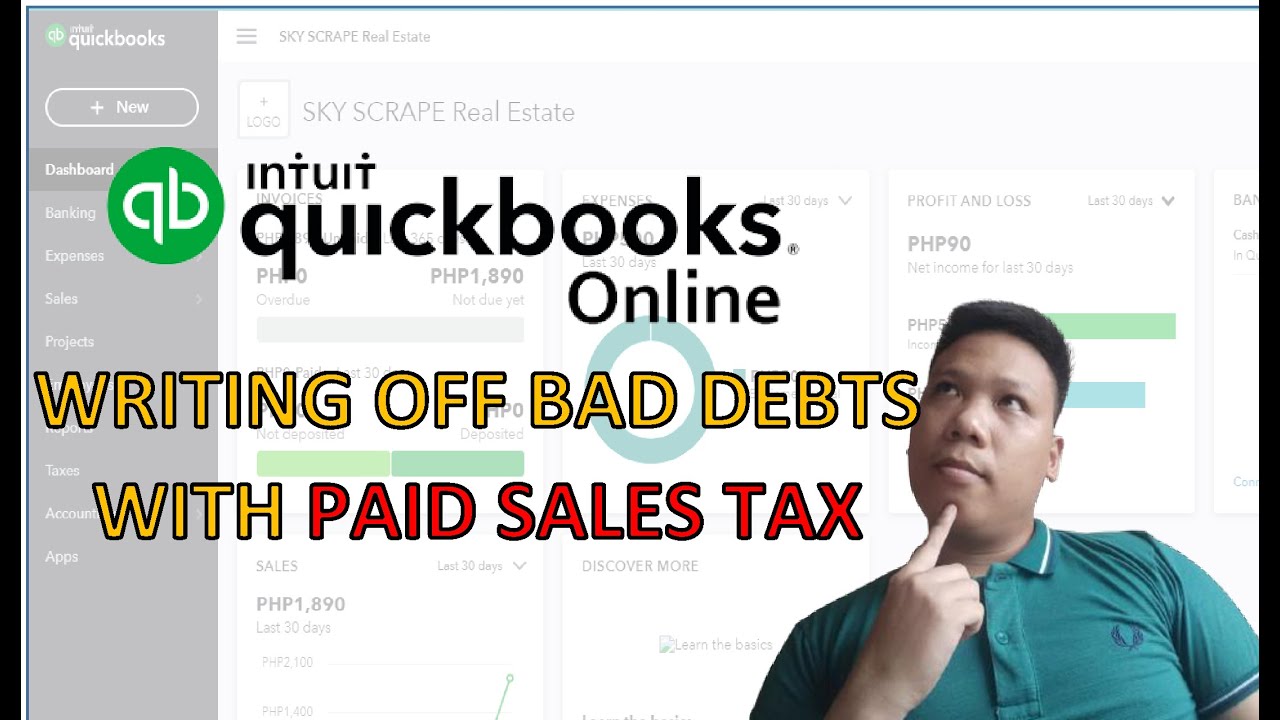 QBO TUTORIALS-WRITE OFF BAD DEBTS WITH SALES TAXES